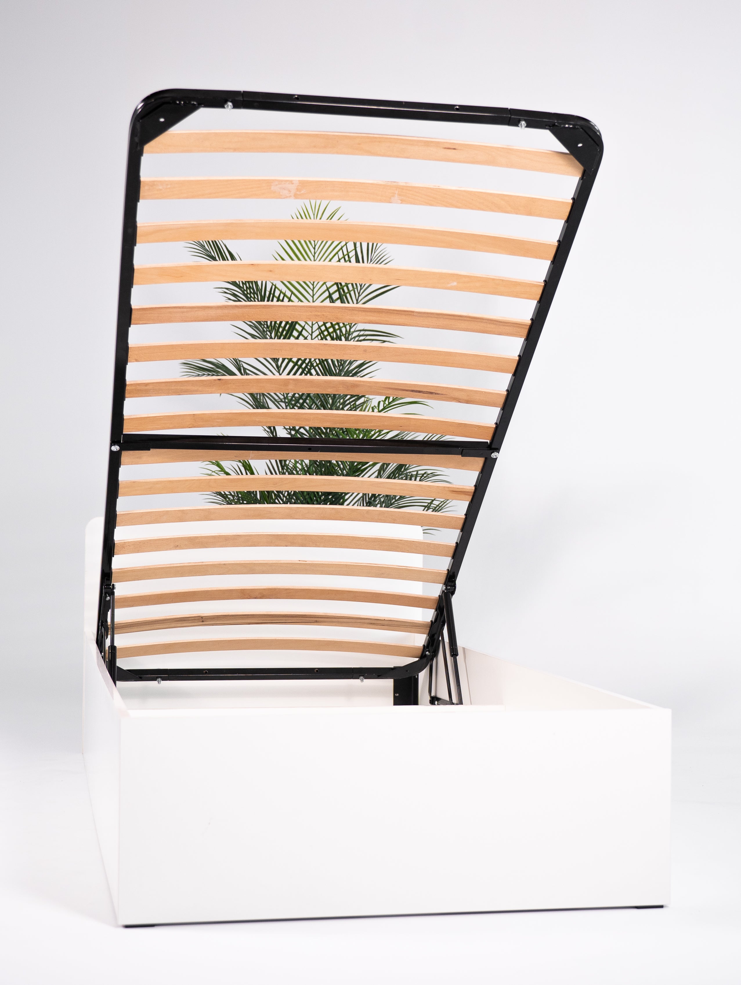 Łóżko 90x200 z podnośnikiem i pojemnikiem na pościel